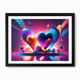 Colorful Heart Creative 47 Art Print