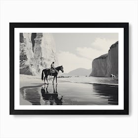 A Horse Oil Painting In Navagio Beach (Shipwreck Beach), Greece, Landscape 4 Art Print