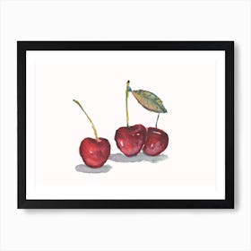 Three Cherries Art Print