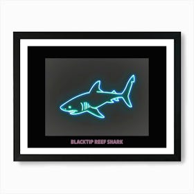 Neon Pink Blacktip Reef Shark Poster 2 Art Print