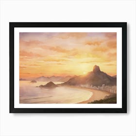 Sunset In Rio 1 Art Print