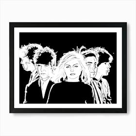 Blondie Music Band Black In White Art Print