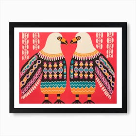 Albatross 3 Folk Style Animal Illustration Art Print