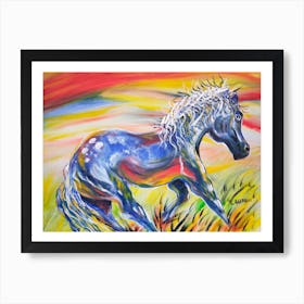 free Horse acrylic painting  Art Print