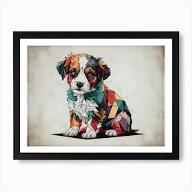 Geometric Dog Art Print