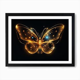 Golden Butterfly 61 Art Print