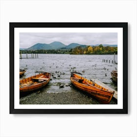 Rowboats At Derwentwater, Keswick, Cumbria, UK 1 Art Print