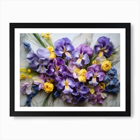 Purple Irises 4 Art Print