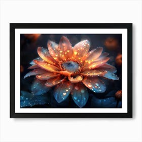 Flower In The Rain Art Print