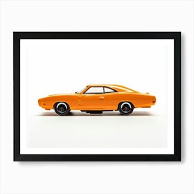 Toy Car 69 Dodge Charger Daytona Orange Art Print