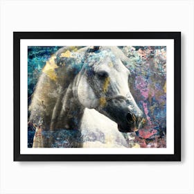 Horse Art Painting Drawing Vintage Retro Illustration Design 03 Art Print