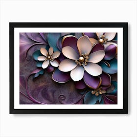 Purple Flowers 1 Art Print