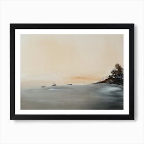 Boats At The Beach Art Print