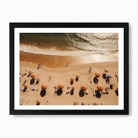 Aerial View Of A Beach In Warm Tones 7 Art Print