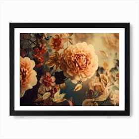 Abstract Floral Pattern Depicts Art Print