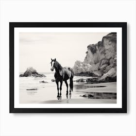 A Horse Oil Painting In Praia Da Marinha, Portugal, Landscape 2 Art Print