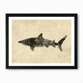 Greenland Shark Silhouette 2 Art Print