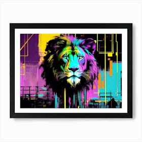 Lion In The City 10 Art Print