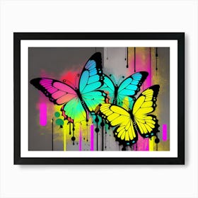 Colorful Butterflies 107 Art Print