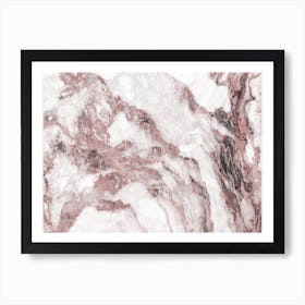 Pink and White Marble Mountain I Art Print