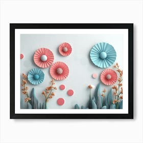 Paper Flower Wall Art 16 Art Print