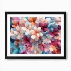 Flowers With Effect Extrusion, Extrusion Floral Art Print