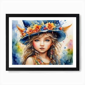 Flower Fairy (Watercolor) Art Print