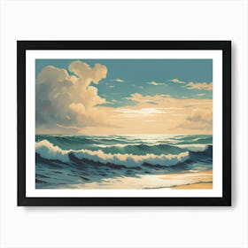 Sunset On The Beach 10 Art Print