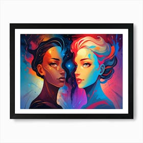 Two Women 2 Art Print