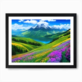 Valley Of Flowers 1 Art Print