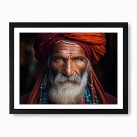 Portrait Of An Indian Man Art Print