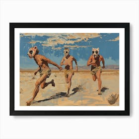 Men Running Desert 3 Fy H Art Print