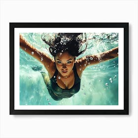 Woman Swimming 6 Art Print