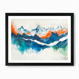 Abstract Mountain Painting 6 Art Print