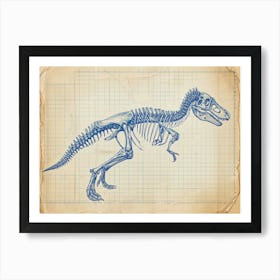 Othnielia Dinosaur Skeleton Art Print