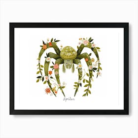 Little Floral Spider 1 Poster Art Print