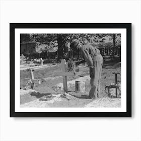 Untitled Photo, Possibly Related To Painting Grave Marker In Cemetery, All Saints Day In New Roads, Louisiana By Art Print