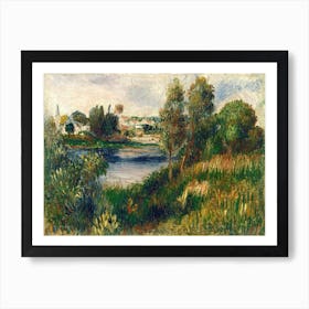 Landscape At Vétheuil, Pierre Auguste Renoir Art Print