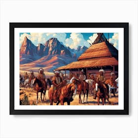 Apaches Village near grand canyon Art Print
