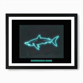 Aqua Hammerhead Shark 3 Poster Poster