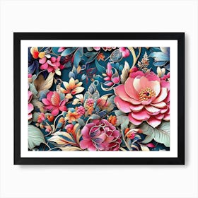 Floral Wallpaper Art Print