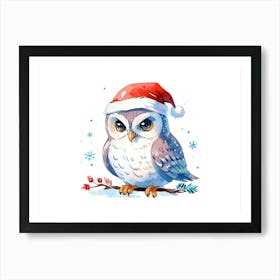 Christmas Owl 11 Art Print