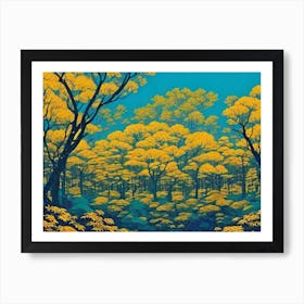 Yellow Forest 15 Art Print