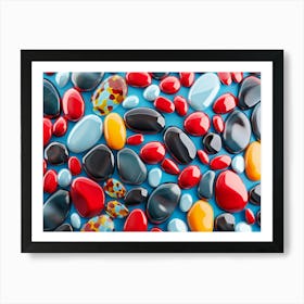 Colorful Pebbles Art Print