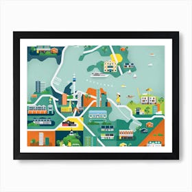 Auckland Art Print