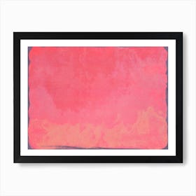 Minimal Abstract Fuschia Colorfield Painting 1 Art Print