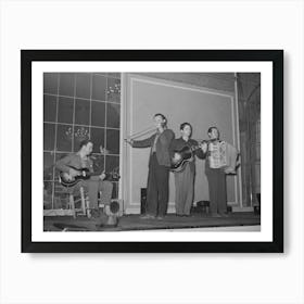 Orchestra Playing At Chamber Of Commerce Luncheon, San Angelo, Texas By Russell Lee Art Print