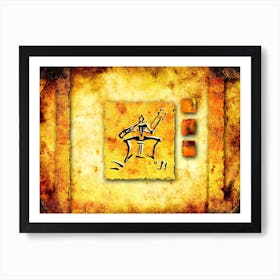 Tribal African Art Illustration In Painting Style 179 Art Print