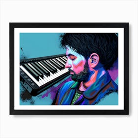 Man With Synthesizer Poster