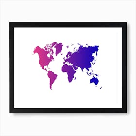 World Map 28 Art Print